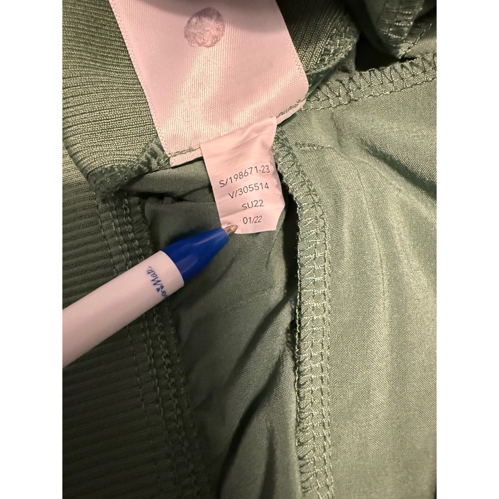 Athleta Green Athleisure Jogger Ankle Pants Women's Brooklyn Sz 6 Ribbed Sides - Picture 13 of 14